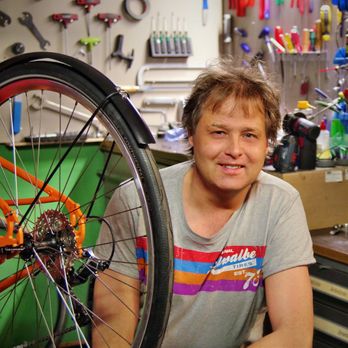 Tim Stoffregen in seinem Fahrradladen